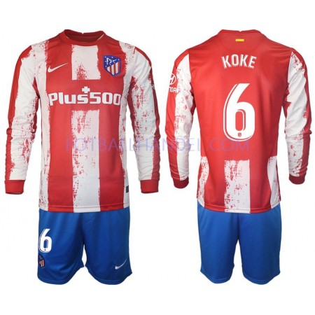 Barn Fotballdrakter Atlético Madrid Koke 6 Hjemme 2021-22 Langermet